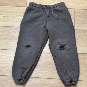 Elwood Kids Organic Cotton Distressed Joggers Sz 6/7 Streetwear Natural Trendy